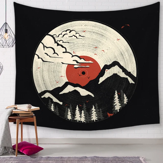 Японские горные декоративные гобелены Ukiyo-e для ванной комнаты на открытом