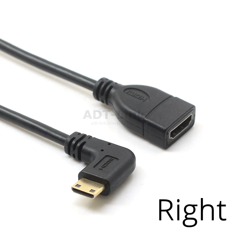 10 см вверх вниз правый левый угловой мини HDMI штекер гнездо кабель для ноутбука ПК