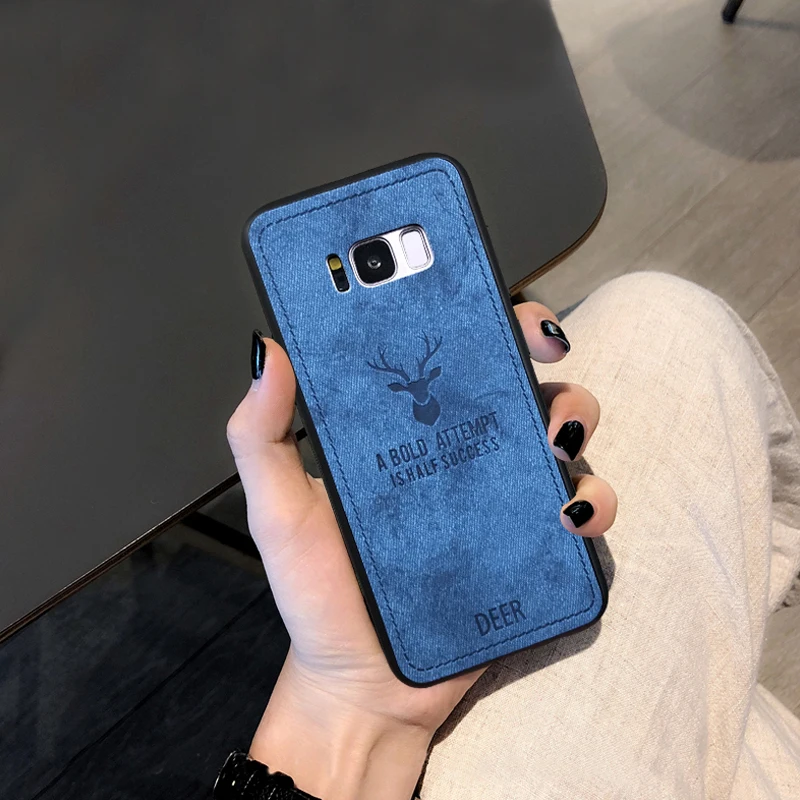 3d олень ткань чехол для телефона на samsung galaxy s7 edge s8 s9 plus note 8 9 note8 note9 Ретро кожа ТПУ