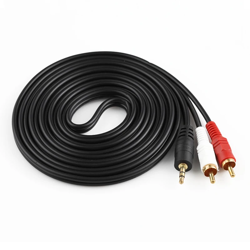 Аудиокабель AUX 3 5 мм в 2RCA для компьютерного динамика аудиокабель RCA 1 5/3/5/10/12 метров