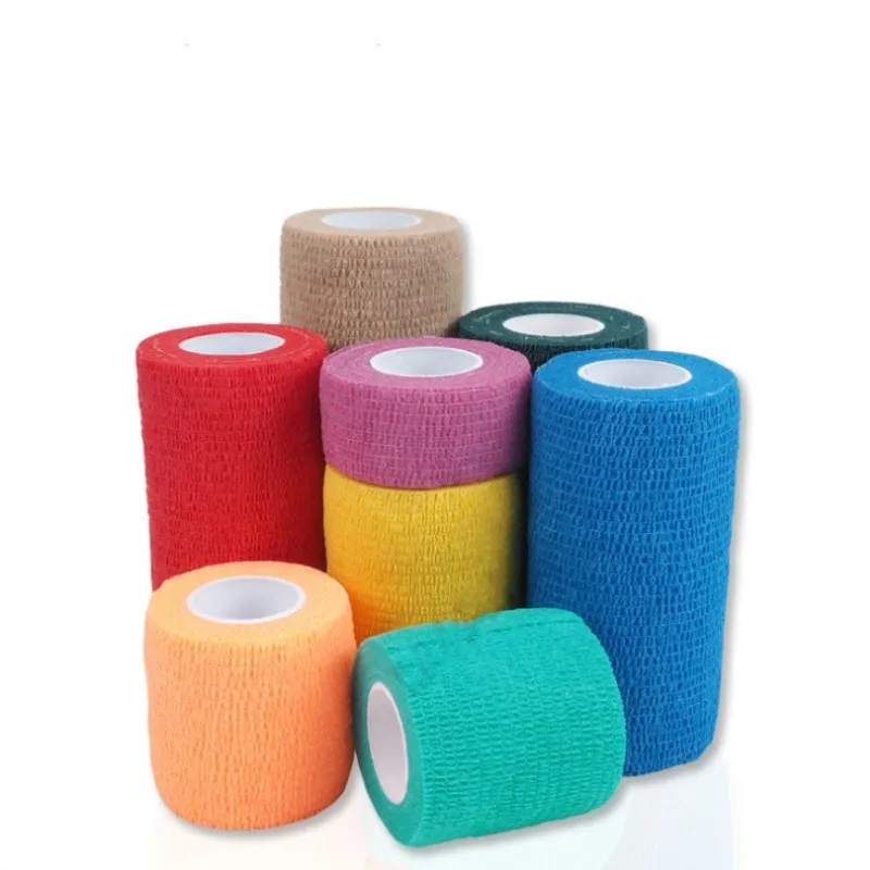 5 шт. Лента спортивная повязка рулон Эластичный клейкий хлопковый повреждение ранение мышцы Стикеры дышащая 2,5x450 см 5x450 см 7,5x450 см