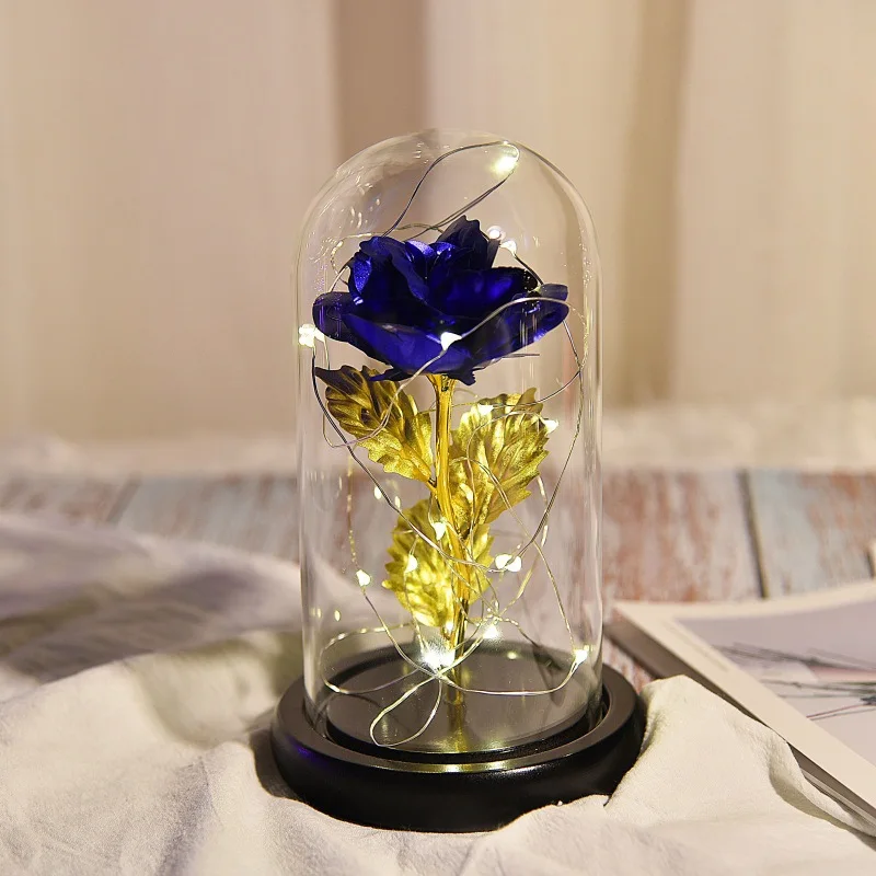 LED Beauty Rose and Beast красная гирлянда с питанием от аккумулятора настольная лампа