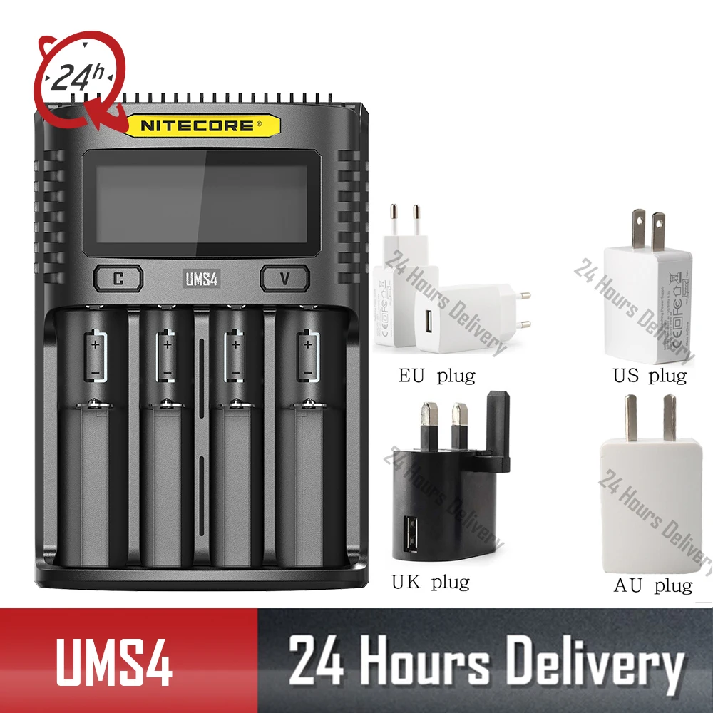 Автоматическое универсальное быстрое зарядное устройство NITECORE UMS4 3A