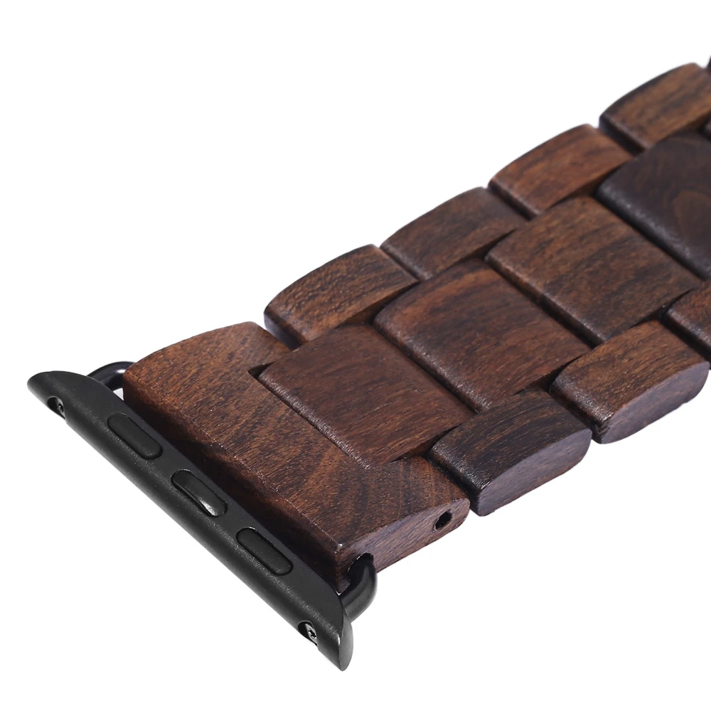2018 Bewell Wood Watch Band Quality Wooden Watchband 24mm Black Brown Strap for 184mm Length Butterfly Clasp Men Women | Наручные часы
