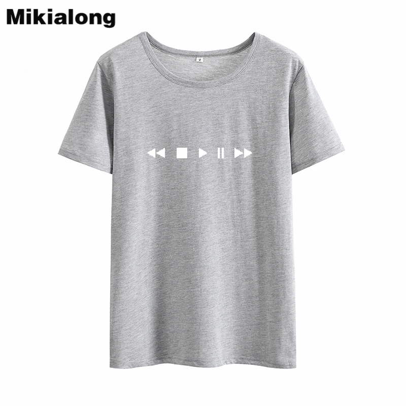 Футболка Mikialong Женская хлопковая с коротким рукавом майка в стиле Харадзюку