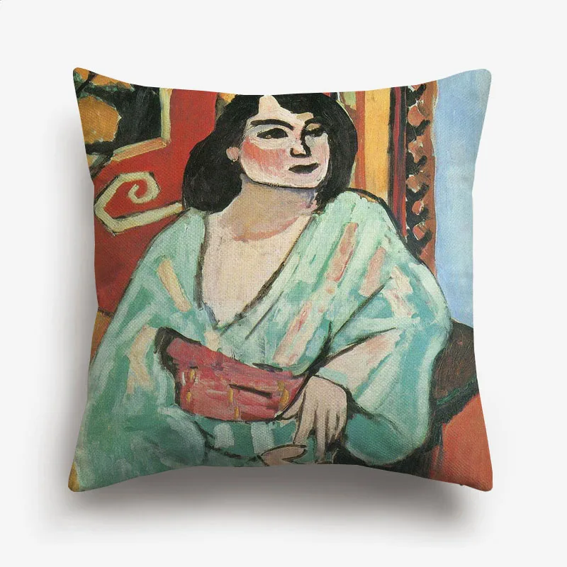 G Henri Matisse картины наволочки для подушек женщина с шляпой открытое окно художественная Подушка Чехол для дивана декоративная наволочка чехол - Цвет: G