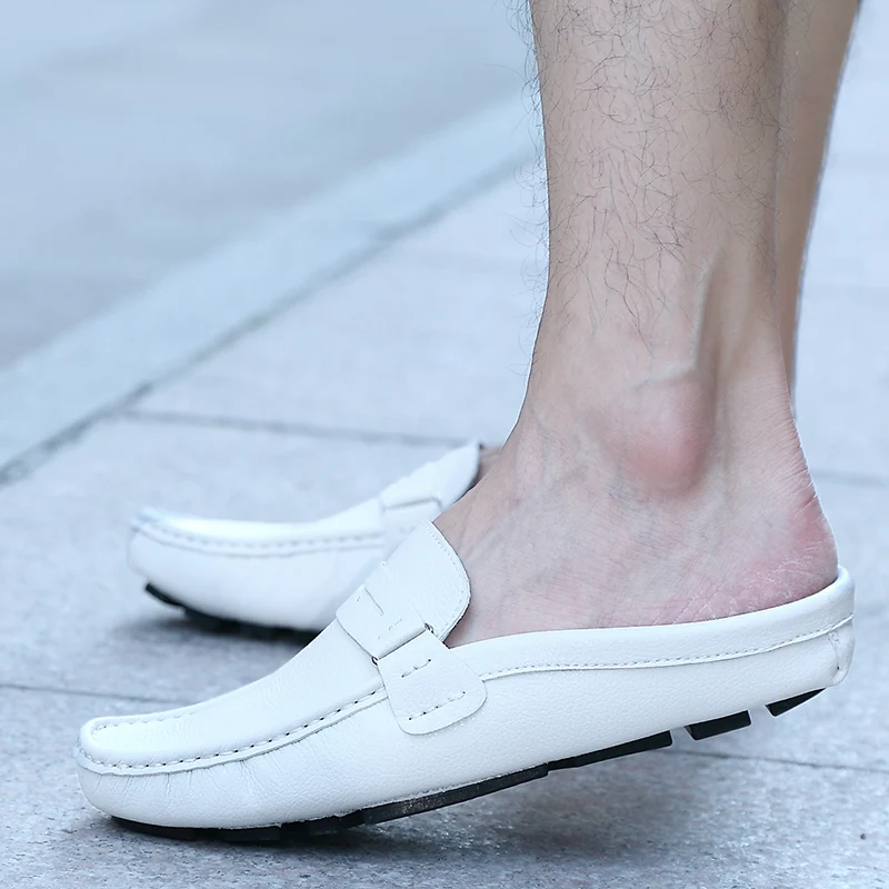 Мужская повседневная обувь сезон весна кожаные мужские лоферы на среднем