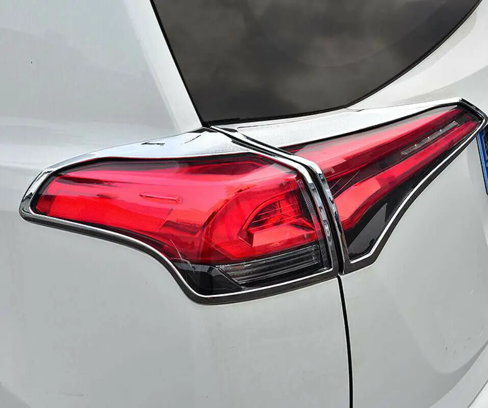 Для 2016 2019 Toyota RAV4 ABS хром задний фонарь Крышка лампы Отделка Литья|Хромирование| |