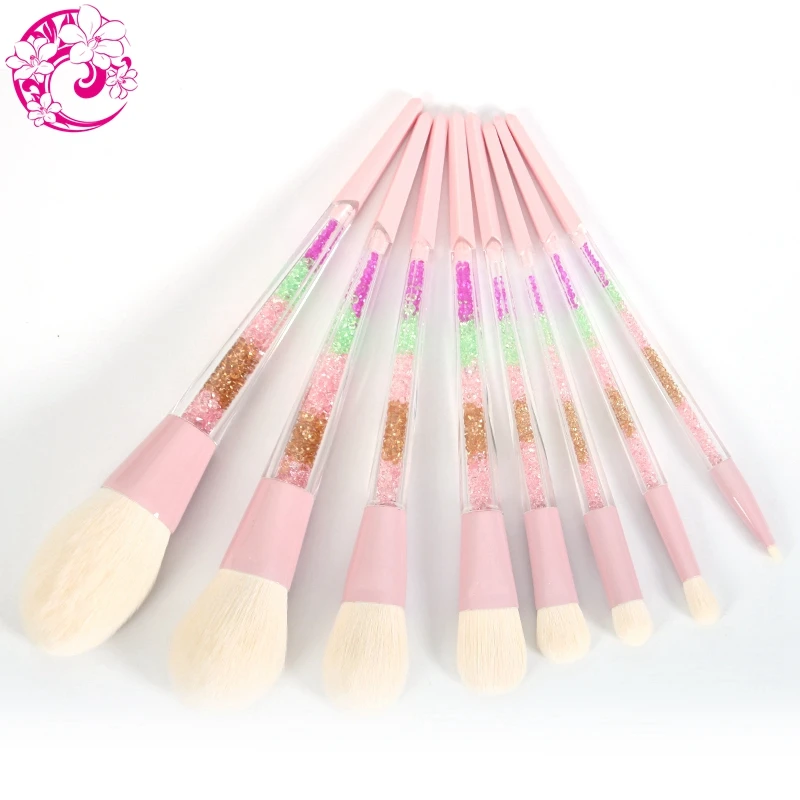 ENERGY Brand 8pcs Rainbow Makeup Brush Set Professional Make Up Brushes Colorful Handle Brochas Maquillaje Pinceaux Maquillage