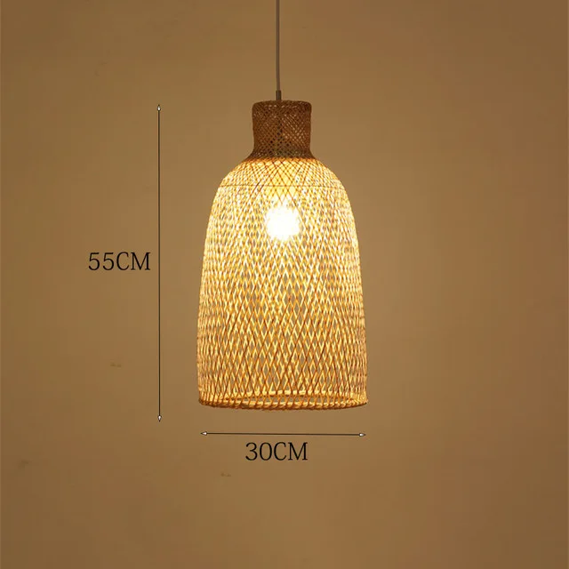 

Nordic Bamboo Art Pendant Lights Wood Wicker Chinese Pendant Lamp Suspension Home Indoor Dining Room Kitchen Fixtures Luminaire