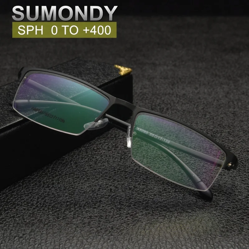 SUMONDY SPH + 0 5 до 6 по рецепту для чтения очки индивидуальные мужские сплав рамка анти