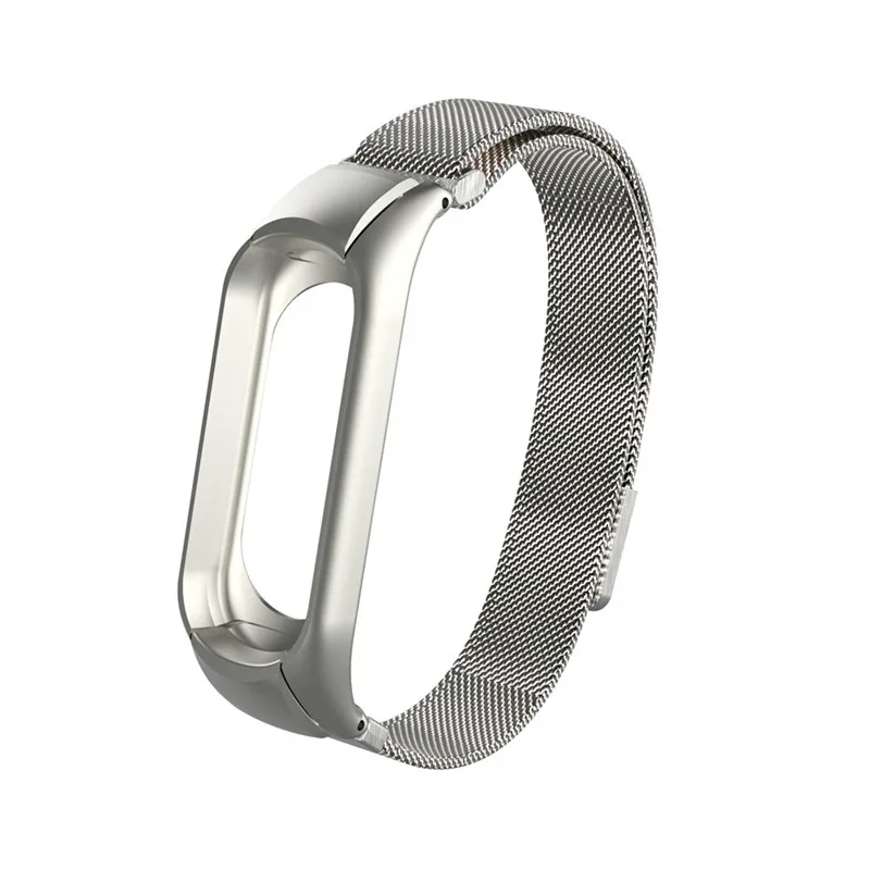 Миланский ремешок для Xiaomi Mi Band 3 магнитный металлический сетчатый стальной