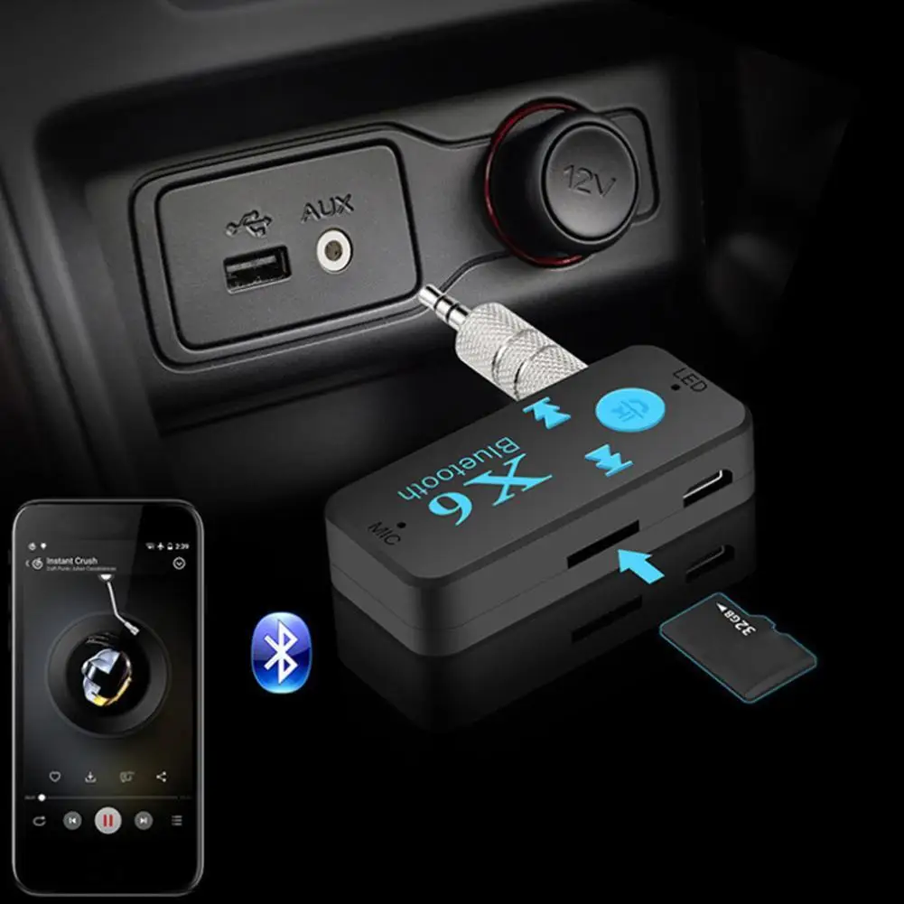 MP3 музыка Bluetooth приемник автомобильный комплект беспроводной громкой связи 3 5 мм