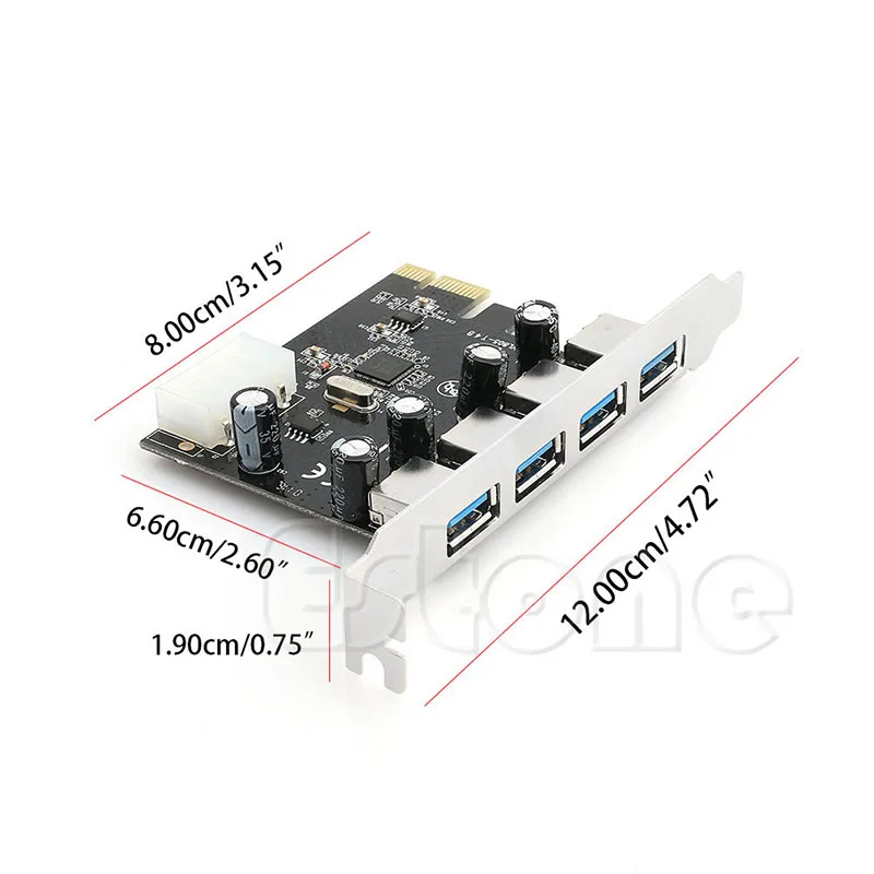 4 порта PCI-E к USB 3 0 концентратор PCI Express адаптер расширения карты 5 Гбит/с скорость