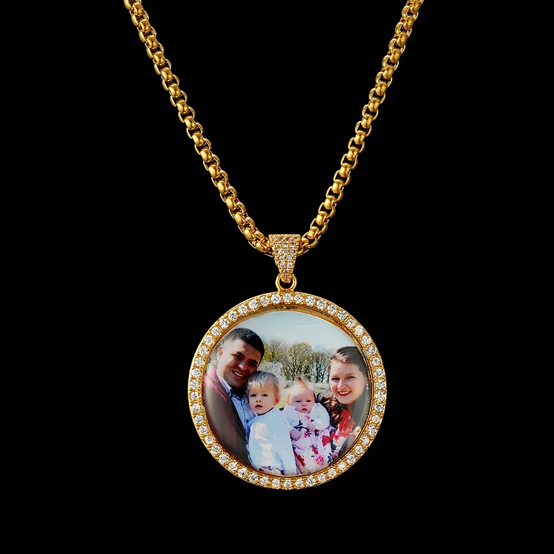 

Custom Portrait Necklace Tennis Chain Personalized Cubic Zircon Pendant Necklace Best Gifts Baby Girl Kids Mothers day gift