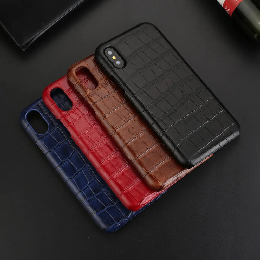 CYBORIS модная 3D задняя крышка из натуральной кожи крокодила для iphone X 5 8 &quotРоскошные
