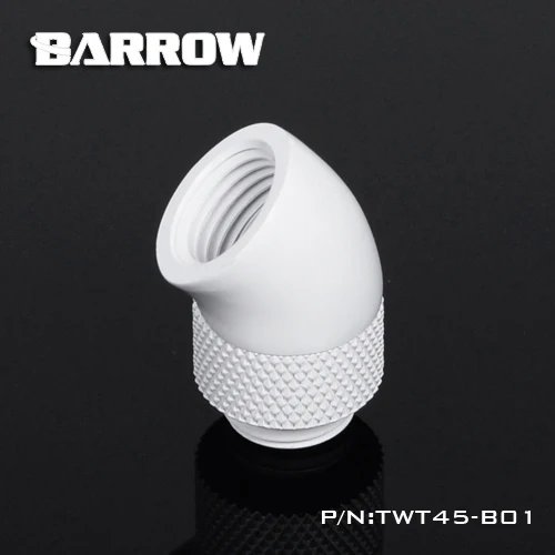 Barrow черный белый серебряный резьбовой переходник G1/4 дюйма с поворотом на 45