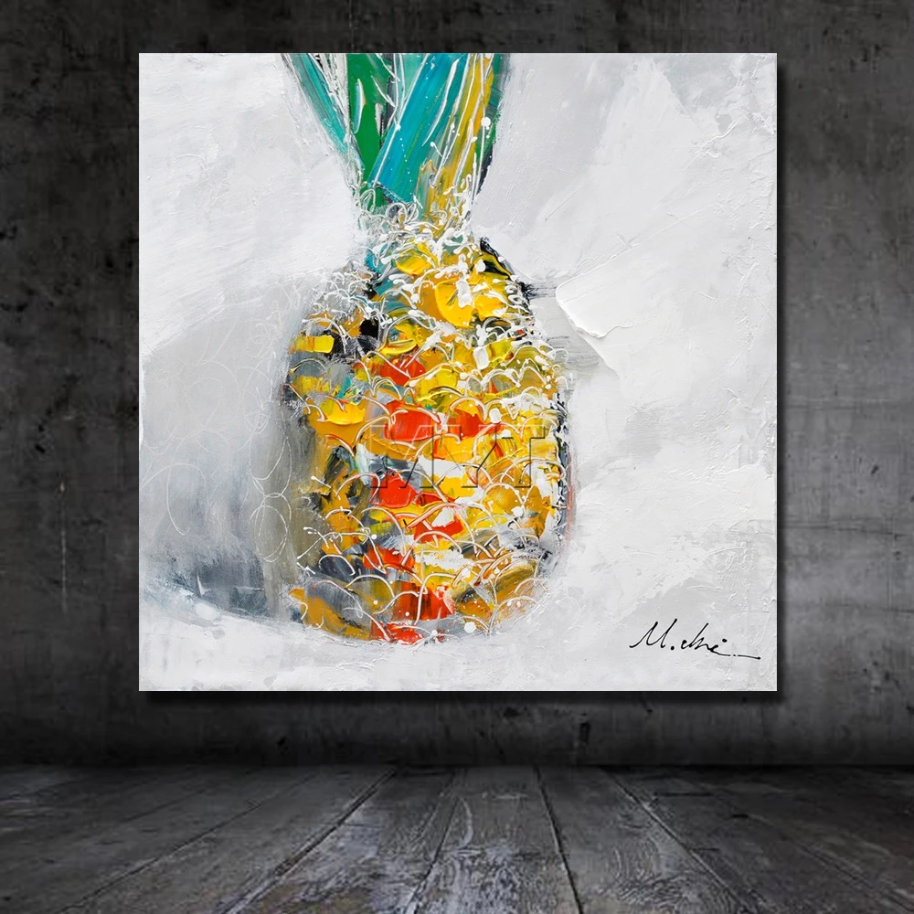 Ананас натюрморт вещи картина маслом c изображением фруктов картины на стену