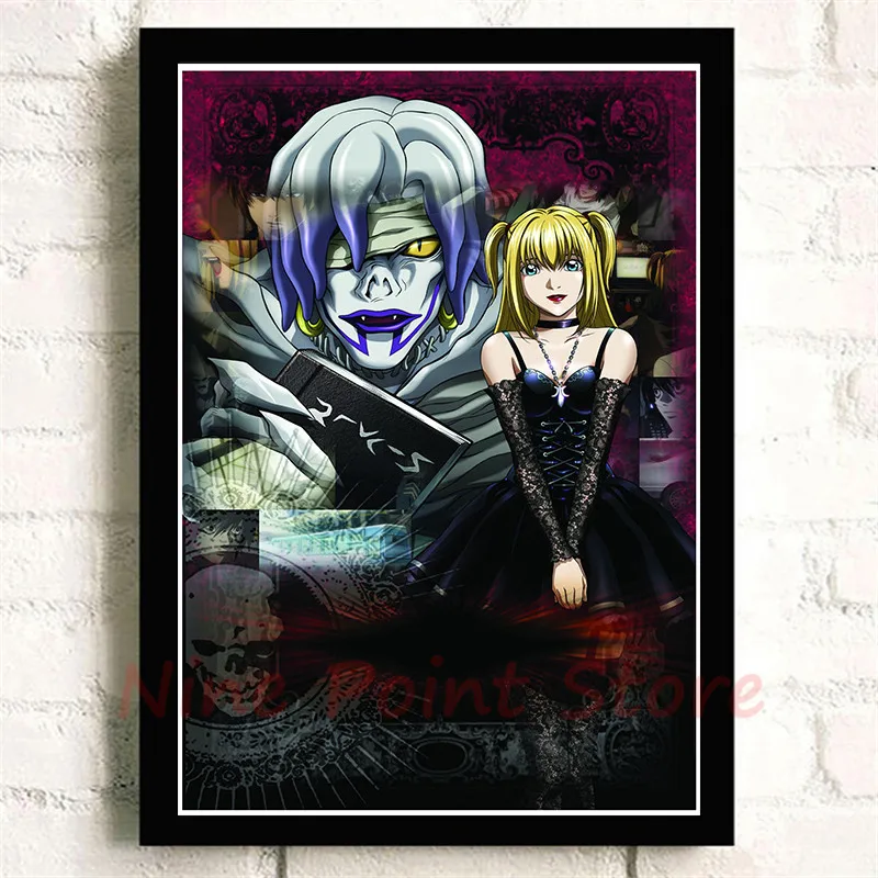 Death Note A стиль японский мультфильм комикс плакат с покрытием бумага плакат стены стикеры кафе декоративная живопись без рамки - Цвет: Зеленый