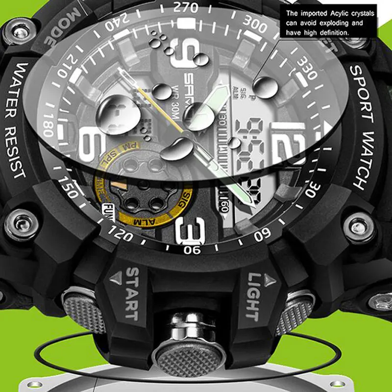 SANDA 2017 мужские спортивные часы светодиодный цифровые кварцевые наручные лучший