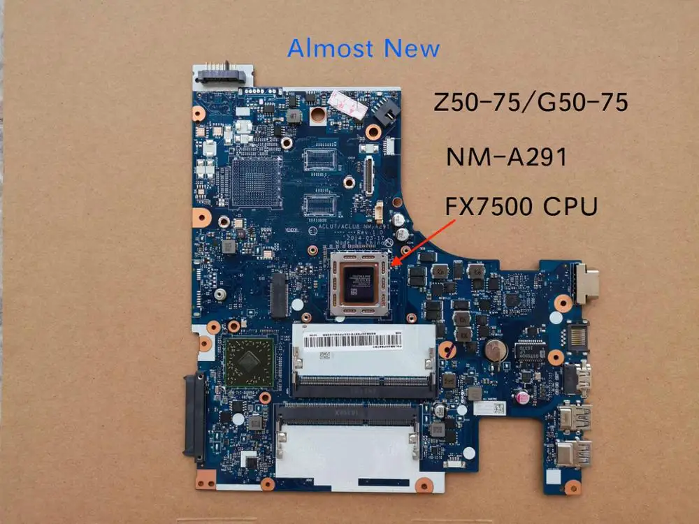 

Free Shipping For Lenovo Z50-75 G50-75 Notebok Motherboard ACLU7 ACLU8 NM-A291 mainboard placa Fx7500