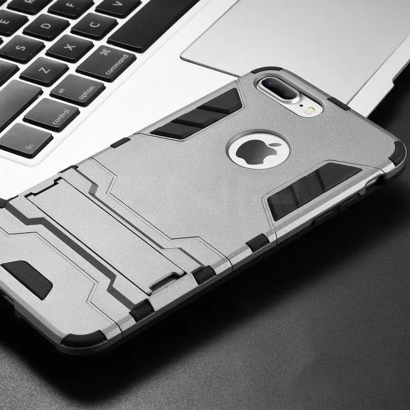 ZNP полный ударопрочный защитный чехол для телефона для iPhone X 6 7 8 Plus матовая Защитная крышка чехол s для iPhone 8 7 Plus 5 5S SE чехол в виде ракушки - Цвет: Gray