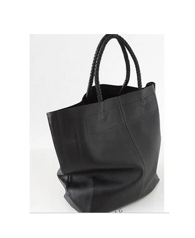 Женская сумка из натуральной воловьей кожи черная или коричневая Повседневная