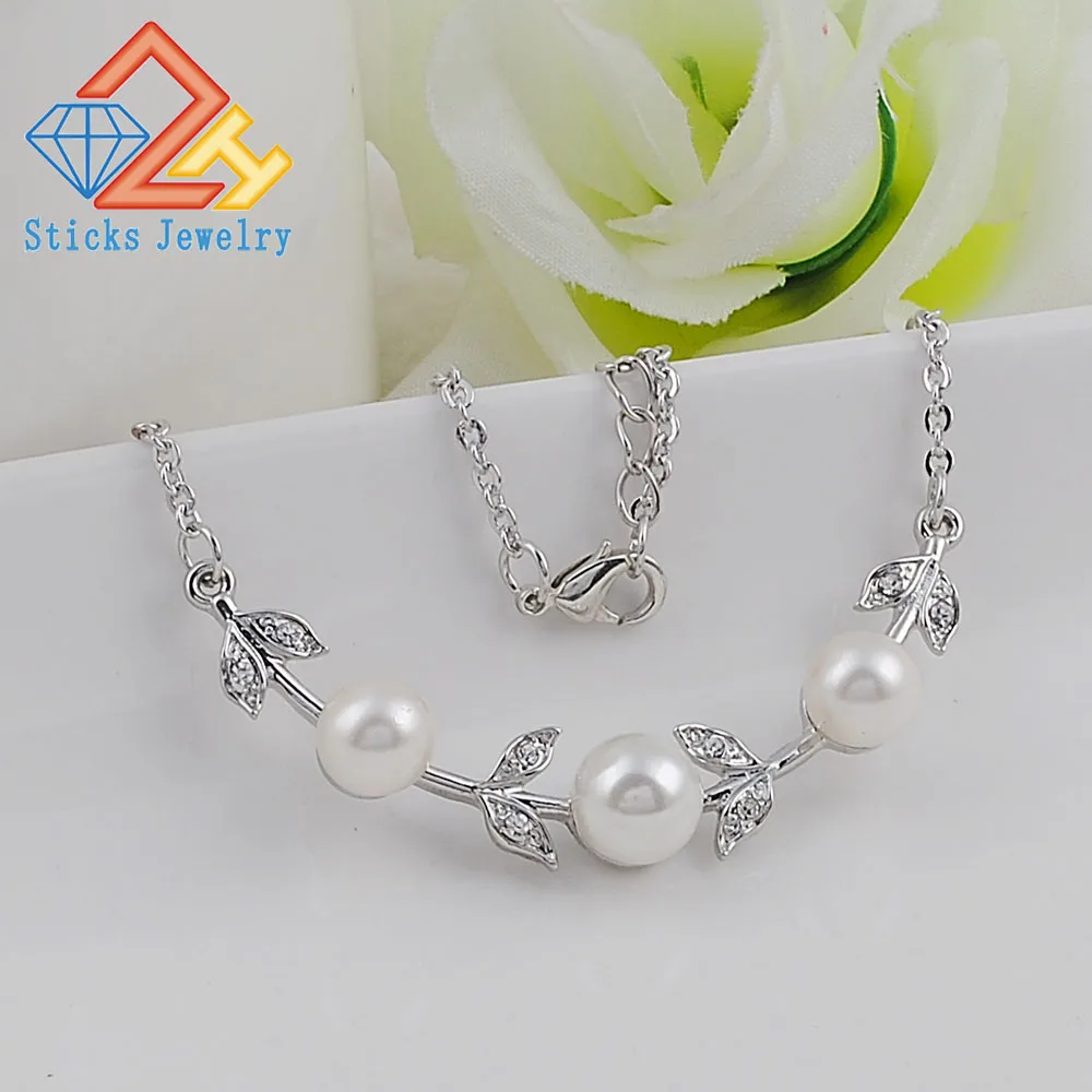 

Korea New Jewelry Fashion Neckalce Flower Imitation Pearl Choker Woman Statement Accessories