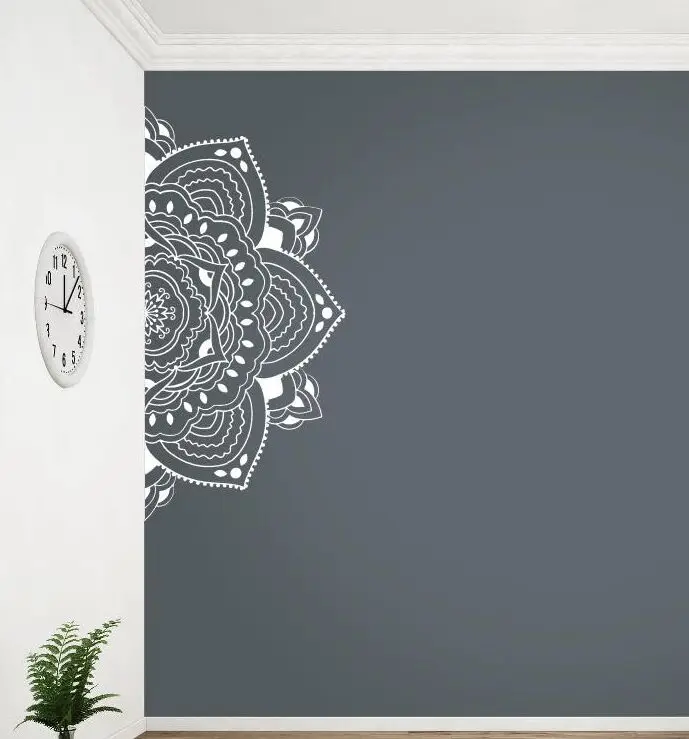 Настенная Наклейка с изображением полумандалы для медитации полумандала