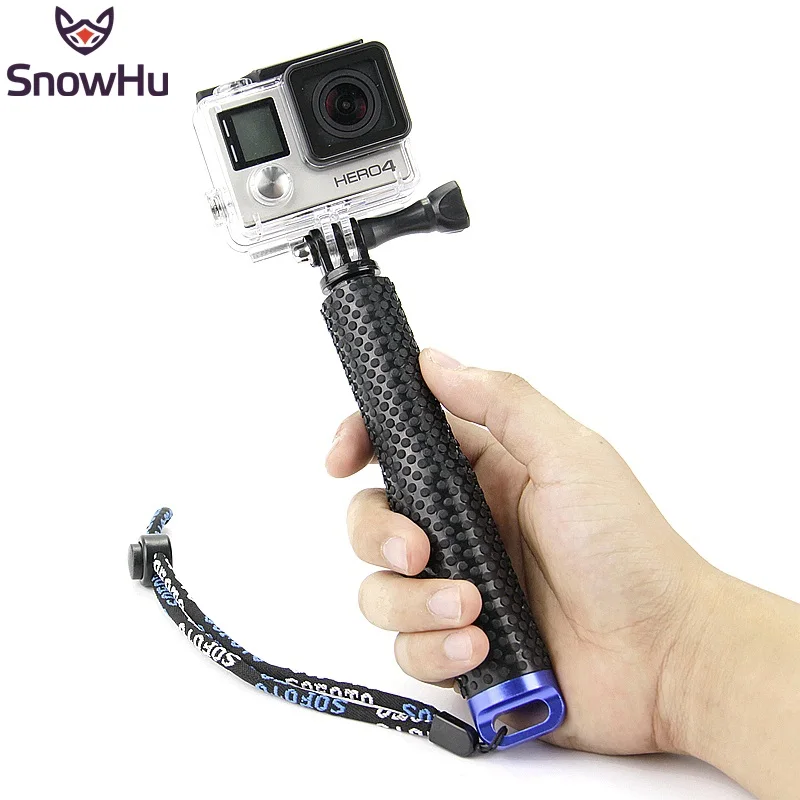 

SnowHu Extendable Handheld Stick Telescopic Monopod Tripod selfie stick for Gopro Hero 10 9 8 7 6 5 + Yi 4K sport camera GP180