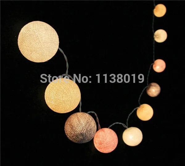 Гирлянда винтажная Пастельная белая из чистого хлопка 20 шаров/шт.|pastel cotton ball|cotton