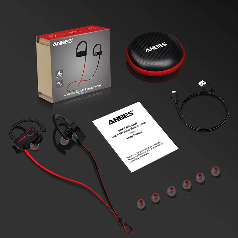 Наушники Bluetooth наушники IPX7 Водонепроницаемый Беспроводной спортивные музыка Бас