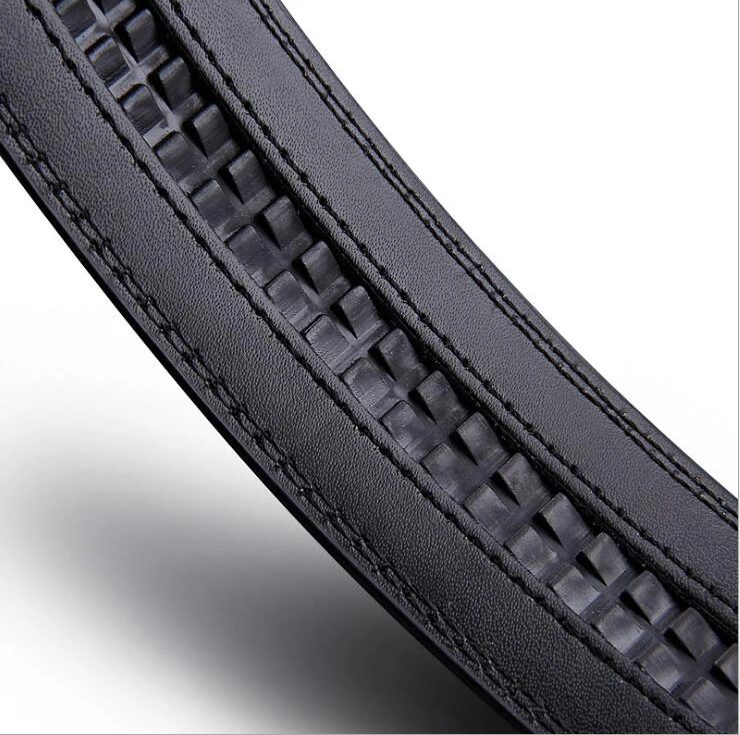 Brand New No Buckle 3.5cm Wide Genuine Leather Automatic Belt Body Strap Without Buckle Belts Men Good Quality Male Belts