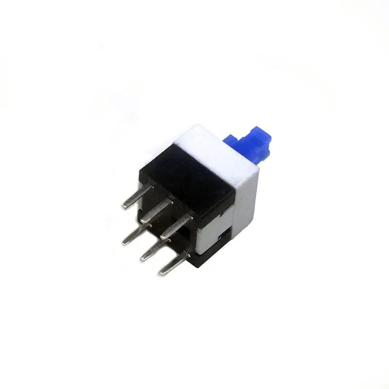 20 шт./лот 8*8 DIP 6 PIN 12V 0.5A кнопочный переключатель тактильный такт прямой штекер в