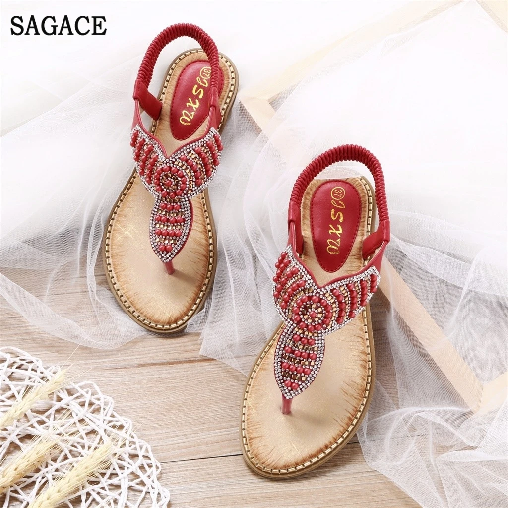 SAGACE женская обувь для девушек на танкетке со стразами плоской подошве с