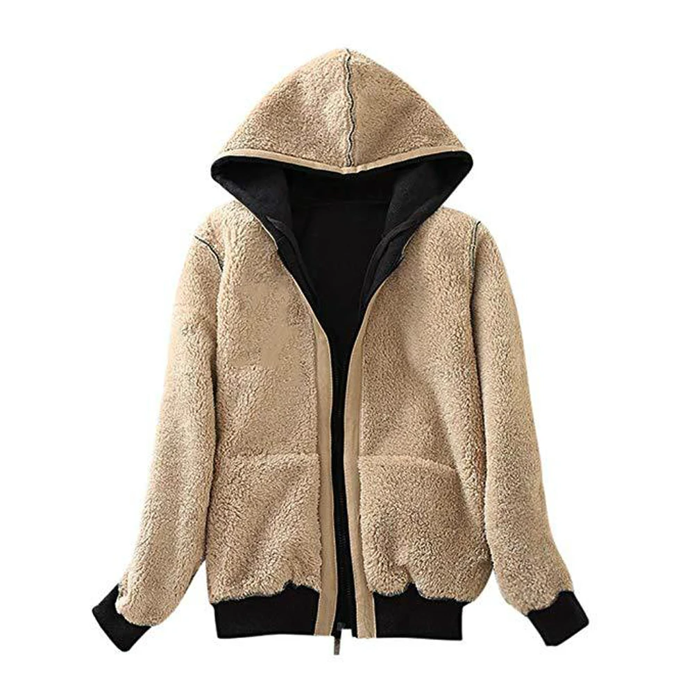 Abrigos Mujer Invierno 2019 новый Держать в тепле Флокирование плюш Куртки для женщин твердый