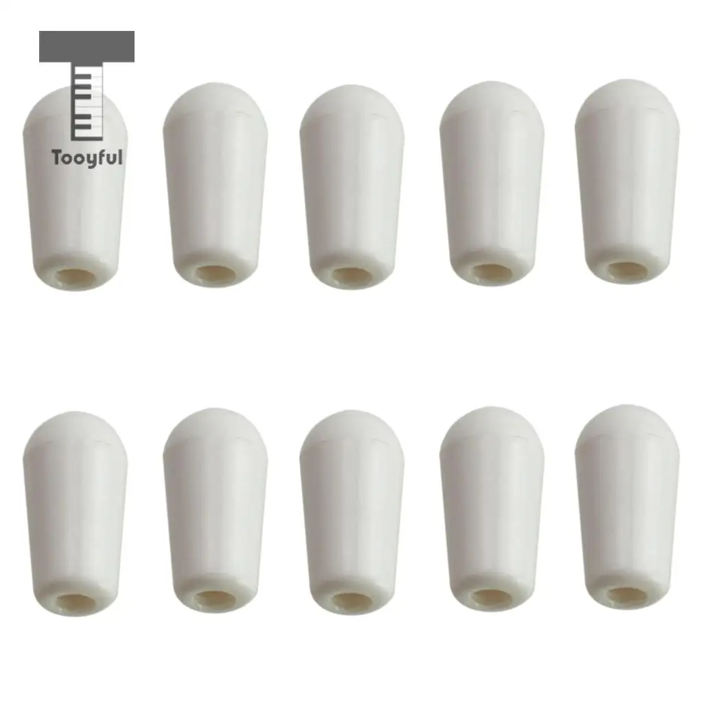 White Tooyful 10 шт. пластик 3 способ пикап рычаг селектор тумблеры ручки колпачок наконечник кнопки для ST SQ электрогитары - Цвет: White