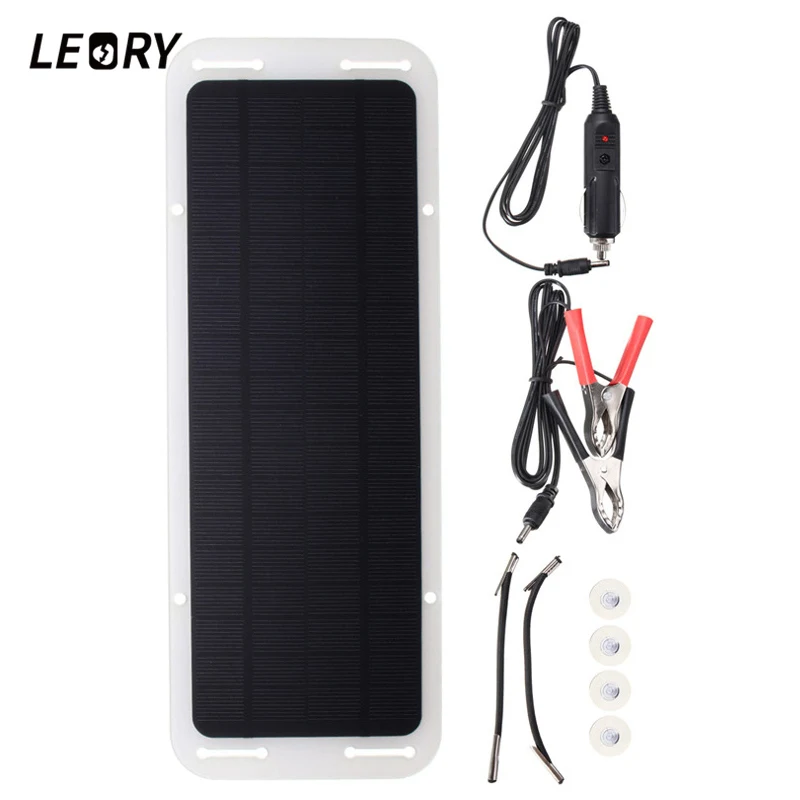 LEORY 12V 5W солнечная энергия портативная Автомобильная лодка батарея панель