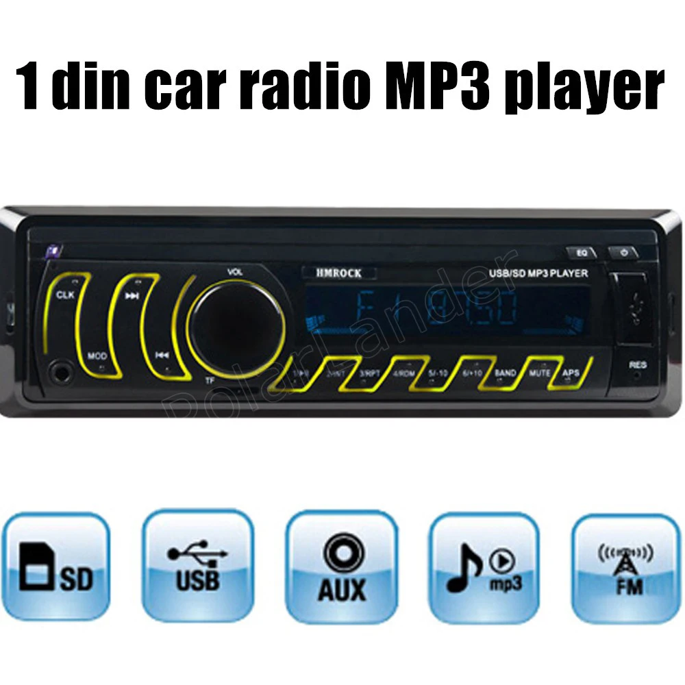 Автомобильное FM радио V 6970U USB TF Встроенная Aux Вход 1 DIN 2018 в виде бабочек новинка 12