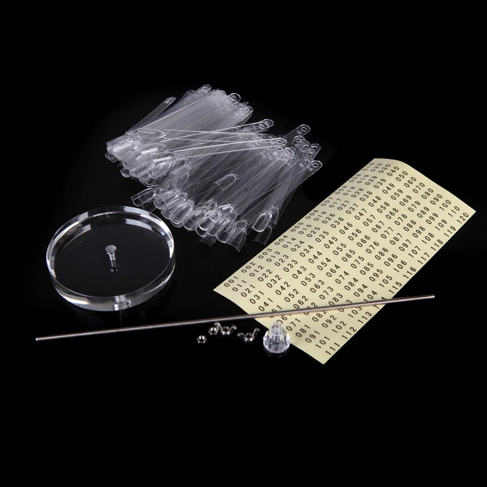 

Rotary Style 120Pcs False Nail Tips Polish Color Card Template Display Tool Nail Polish Color Card Template Salon Nail Tools