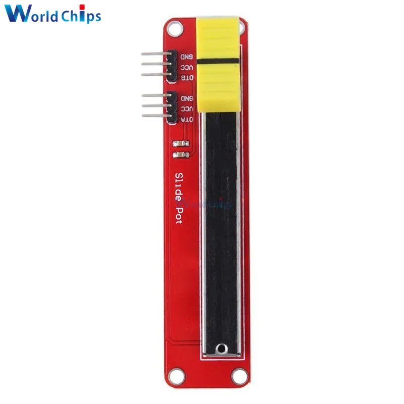 Скользящий потенциометр 10K Линейный модуль с двойным выходом для электронного