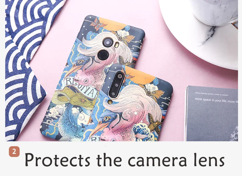 Японский ukiyo-e Edo период Koi Рыба Жесткий Чехол для XIAOMI MI9 MI9SE MI8 MI8SE MI8LITE MIX3 MIX2S MIX2 A2 6X MINOTE3