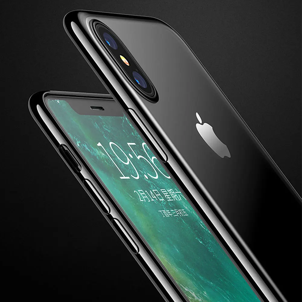 Ультратонкий Мягкий Прозрачный чехол из ТПУ для телефона iPhone X 7 8 7plus 8plus 6 6s plus