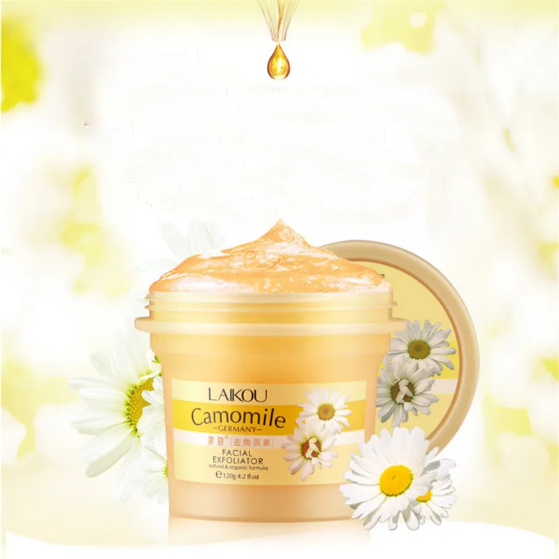 Skin Beauty Care Chamomile Facial Scrub Cream Body Chicken Remover Exfoliator Gel 120g Exfoliating Whiteining Moisturizing | Красота и