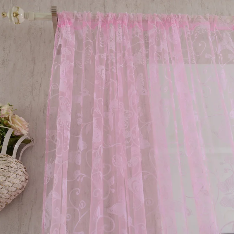 Драпировочная панель для двери шарф прозрачная вуаль Бабочка стекающаяся пряжа