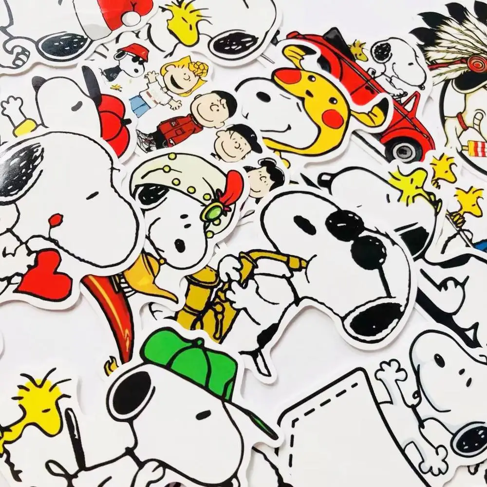 20 шт мультфильм Snoopy Дорожный Чехол наклейки ноутбуки Macbook скейтборды lugag холодильник автомобиль скейтборд тетрадь водонепроницаемые наклейки