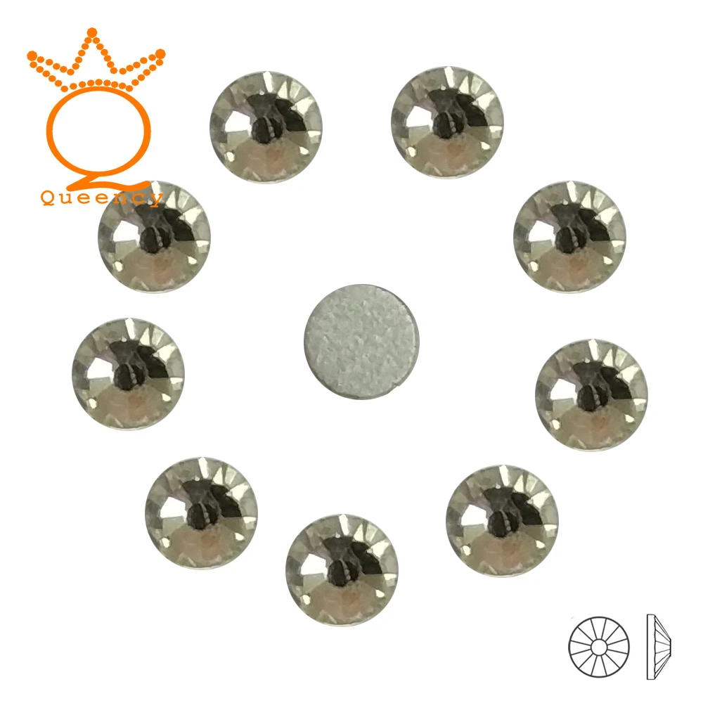SS3 SS40 Clear Crystal 3D Nail Art Стразы наклейка белая плоская задняя сторона не Горячая