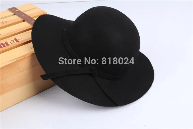 Детская фетровая шляпа с бантом 5 шт./Лот 100% шерсть|felt hat|kids fedorafelt wool hat |