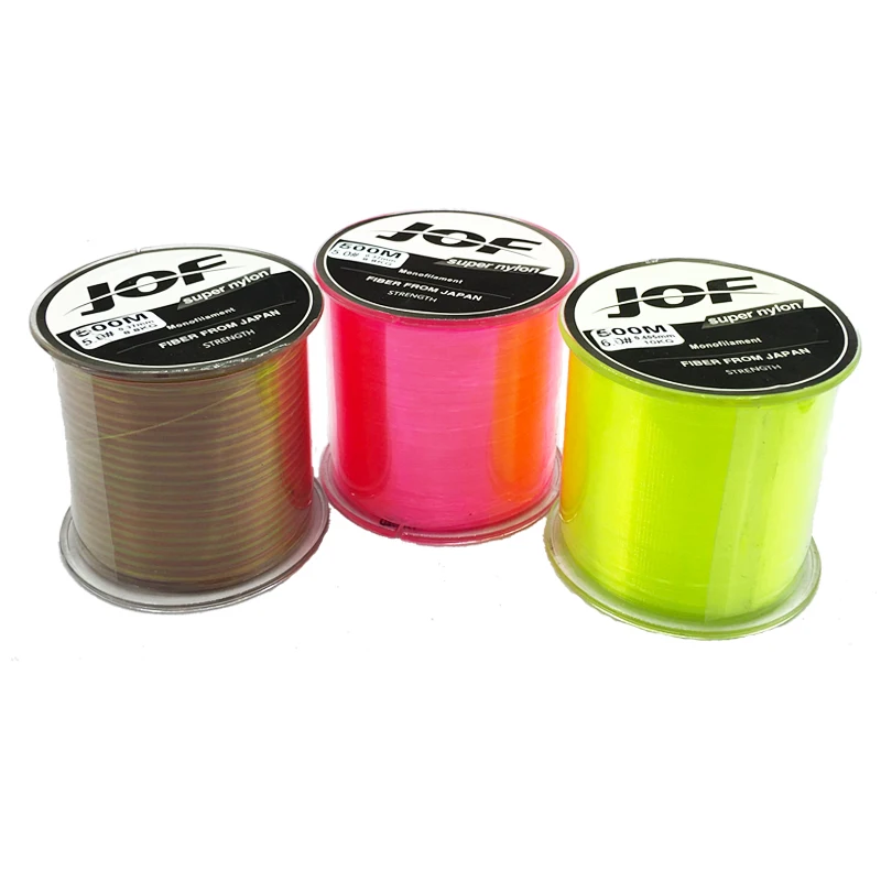 new design 100-500m nylon fishing line 8 color super strong monofilament line for bass carp japan transparent pesca rope