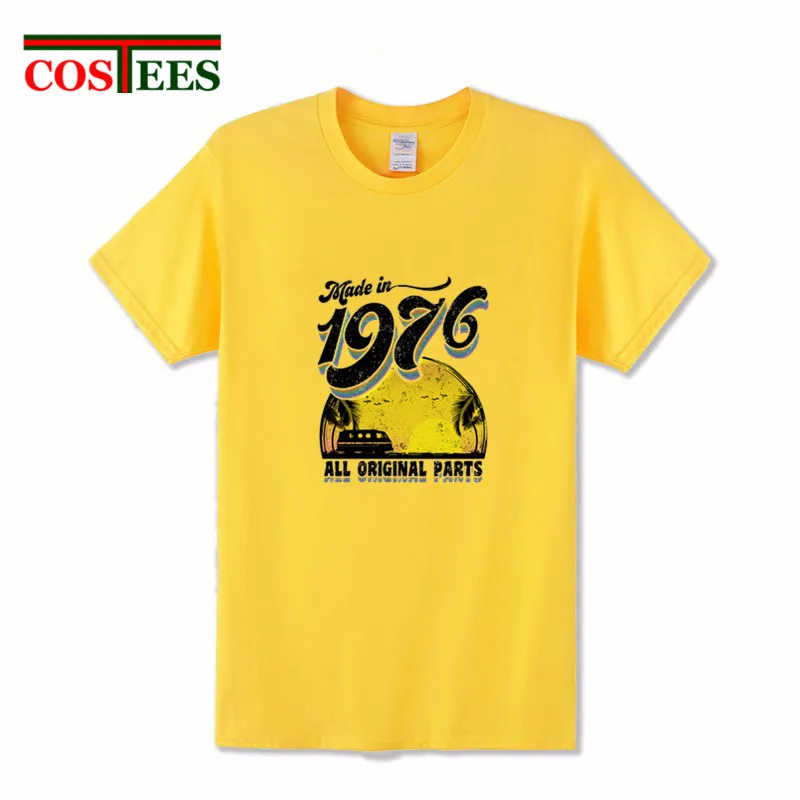 Camiseta Винтаж сделано в 1976 все оригинальные запчасти футболка для мужчин 42th на день